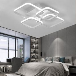 New LED Ceiling Light Fixture With Square Lampshades