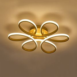 Golden Frame Modern Cool White LED Chandelier Ceiling Light