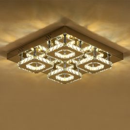 Large Crystal Square LED Ceiling Light