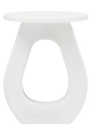 PENWYTHA Round Wooden Side Table - White