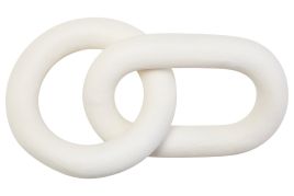 ISMERYN Decorative 2 Link Wooden Chain - White