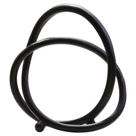 IRLATHEN Matte Nickel Finish Twist Sculpture - Black