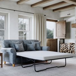 2 Seater Sofabed - COASTAL Fabric - Steel