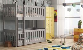 Kellog Wooden Bunk Bed with Cot Bed - Grey