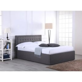 Houston Ottoman Grey Fabric Bed - Kingsize 5ft