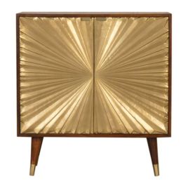 Nordic Style Manila Gold 2 Door Sideboard - Mango Wood