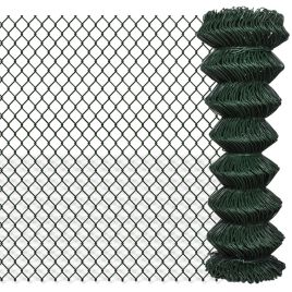 Chain Link Fence Steel 0,8x15 m Green