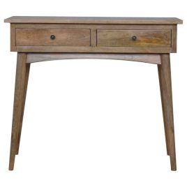 Classic Design Hallway 2 Drawer Console Table - Oak