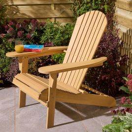 EASTREL Timber Garden Fixed Chair - Light Oak