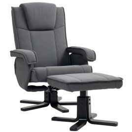 HERON Rocker Swivel Recliner Chair Charcoal Grey Velvet