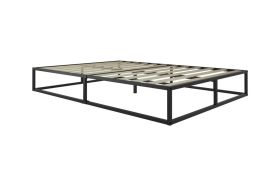 SOHO Simple Design Platform Black Metal Bed Frame - Standard Double 4ft6