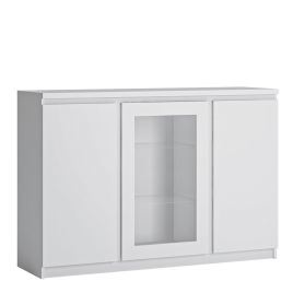 Fribo White Fribo 3 door sideboard (Glazed centre) in White - Alpine White