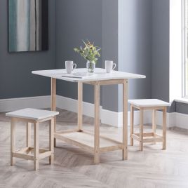 Bergen Bar Wooden Dining Table Set - Natural Wood