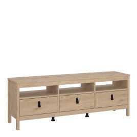 BURNLEY TV-Unit 3 Drawers in Jackson Hickory Oak