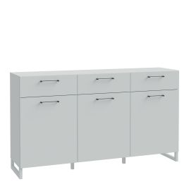 SULI 3 Door Extra Large-sized Sideboard with 3 Drawers - Grey