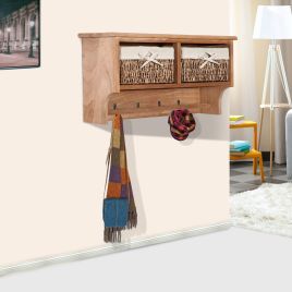 Entryway Coat Rack Wall Mounted Shelf