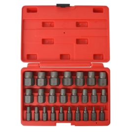 25 Piece Multi-Spline Screw Extractor Set Steel