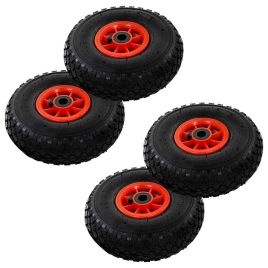 Sack Truck Wheels 4 Pcs Rubber 3.00-4 245x82