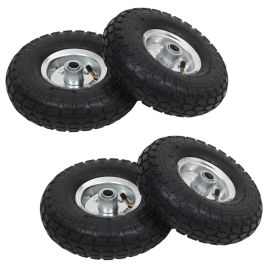 Sack Truck Wheels 4 Pcs Rubber 4.10/3.50-4 260x83