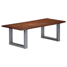 Coffee Table with Live Edges 115x60x40 cm Solid Acacia Wood