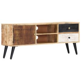 TV Cabinet 115x30x47 cm Solid Mango Wood