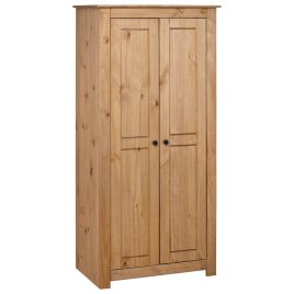 Wardrobe - VERA 2 Door Wardrobe Natural Wood Colour 80cm