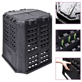 Garden Composter Black 68.9x68.9x83.9 cm 360 L