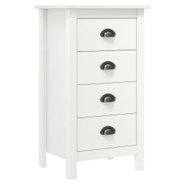 Sideboard Hill White 46x35x80 cm Solid Pine Wood