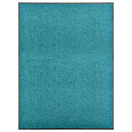 Doormat Washable Cyan 90x120 cm