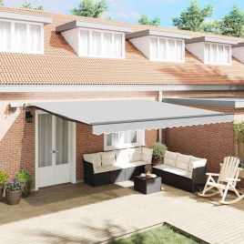 ELBRO Awning Frame Manual Anthracite 400x350 cm Aluminium