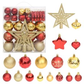 Briet 70 Piece Christmas Bauble Set Gold and Red