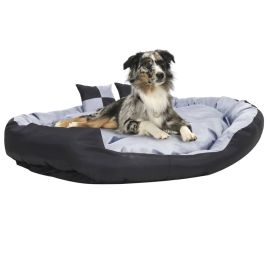 Reversible & Washable Dog Cushion Grey and Black 150x120x25 cm