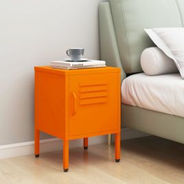 Bedside Table - MAYER Jace Nightstand Orange 35cm