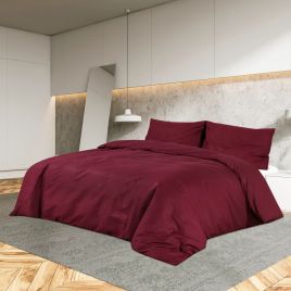 Duvet Cover Set Bordeaux 135x200cm Light-weight Microfiber