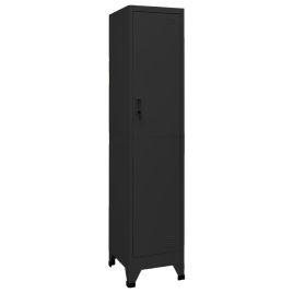 Locker Cabinet Black 38x45x180 cm Steel