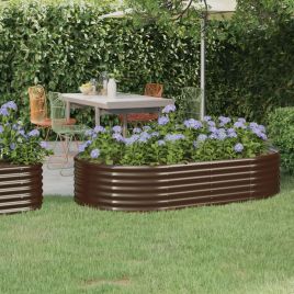 PRIFORD Garden Raised Bed Galvanised 175x100x36 cm Steel - Brown