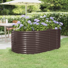 PRIFORD Garden Raised Bed Powder-coated 175x100x68 cm Steel - Brown