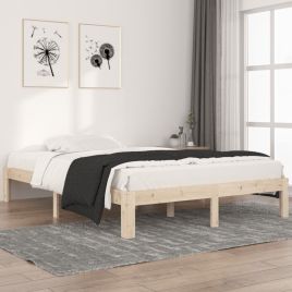 Bed Frame Solid Wood Pine 140x200 cm