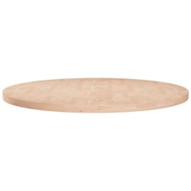 Round Table Top Ã˜70x2,5 cm Untreated Solid Wood Oak