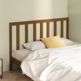 Bed Headboard Honey Brown 126x4x100 cm Solid Wood Pine