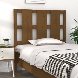 Bed Headboard Honey Brown 105.5x4x100 cm Solid Wood Pine
