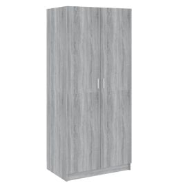 Wardrobe - VALLETTA 2 Door Wardrobe Grey Sonoma 80cm