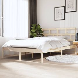 Bed Frame Solid Wood Pine 140x190 cm