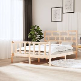Bed Frame Solid Wood Pine 140x200 cm