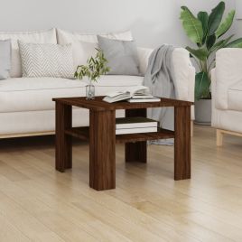 Coffee Table Brown Oak 60x60x42cm Engineered Wood