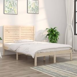Bed Frame Solid Wood 140x190 cm