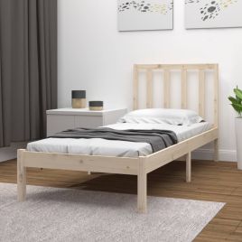Bed Frame Solid Wood Pine 75x190 cm Small Single
