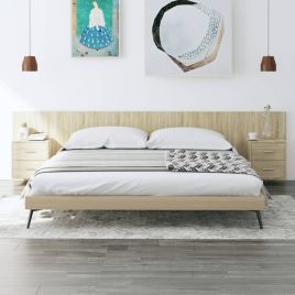 Bed Headboard with Cabinets Sonoma Oak Engineered Wood