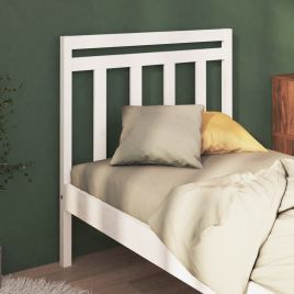 Bed Headboard White 95x4x100cm Solid Wood Pine