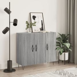 Sideboard Grey Sonoma 90x34x80 cm Engineered Wood